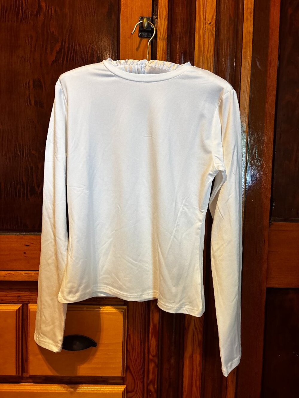 Women's Plain White Long Sleeve T-Shirt Size Large Brand New